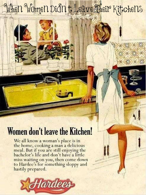 Women still belong in the kitchen, according to the advice-seeking